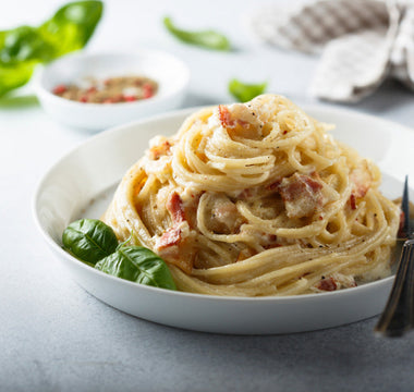 Kalorienarme Spagetti Carbonara