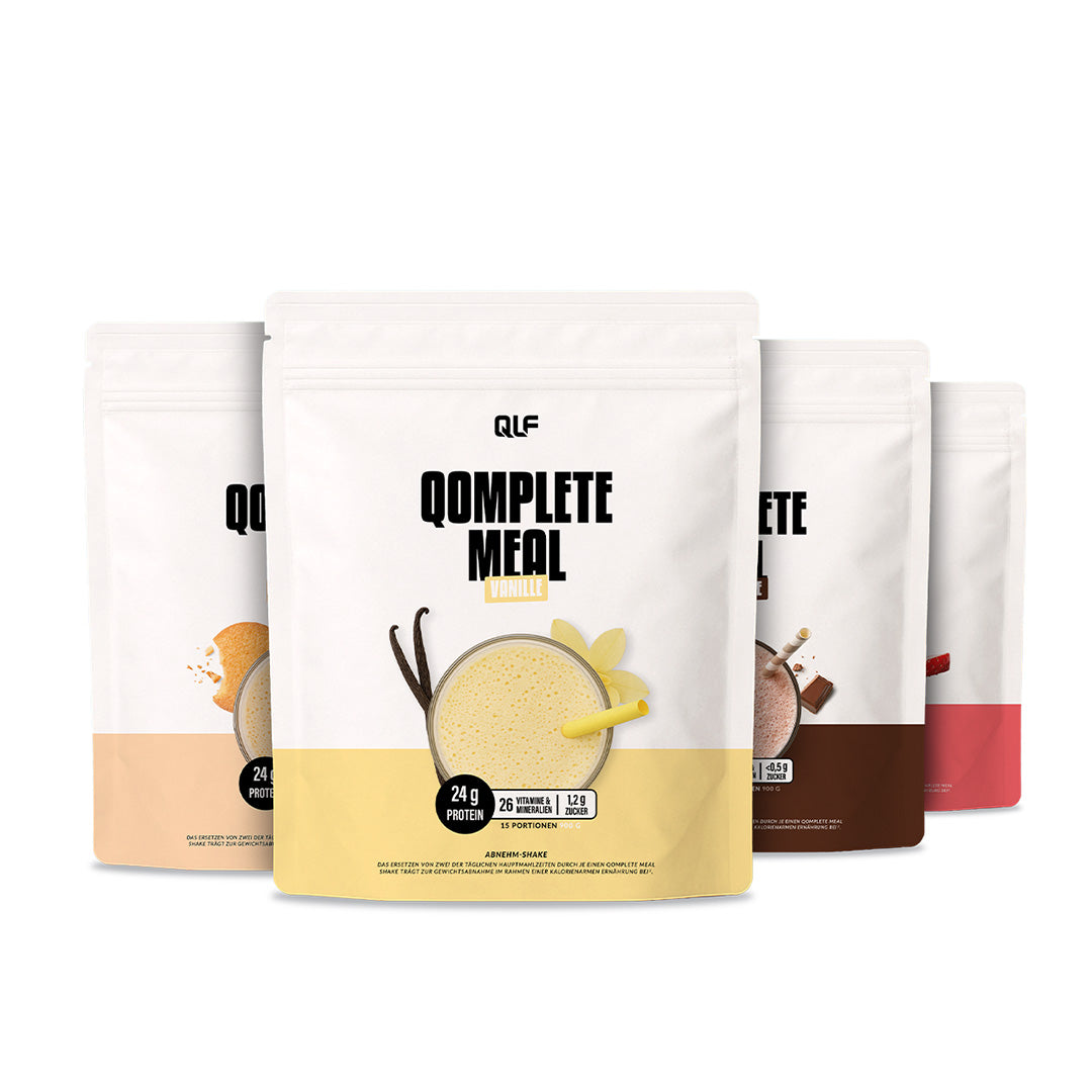 4 Beutel Qomplete Meal in verschiedenen Geschmäckern