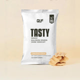 Tasty kalorienarmes Zimt Geschmackspulver Cinnamon Cereal mit Zimtgebäck-Stückchen, Portion und Packung auf hellem Hintergrund, Galerieposition 1